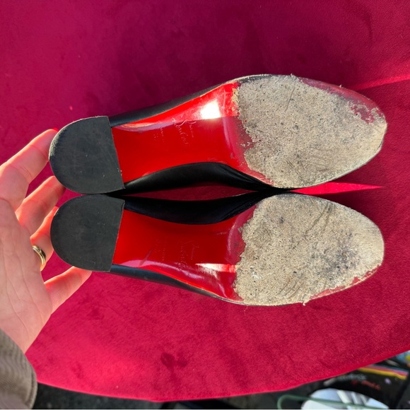 Black Christian Louboutin Leather Heels - Picture 4 of 5